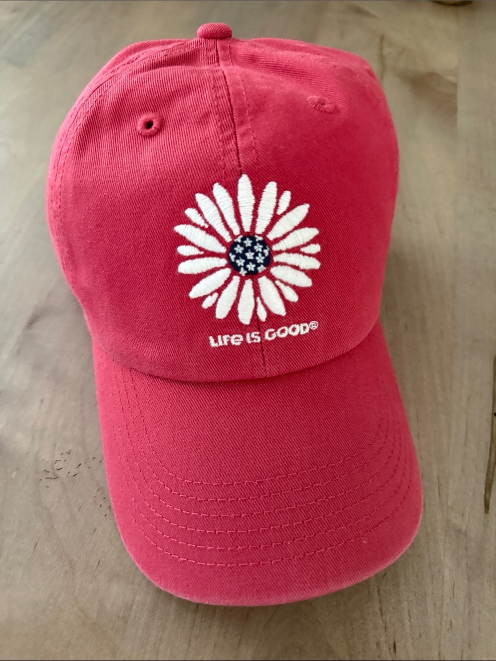 Life Is Good Kids Pink Daisy Baseball Cap